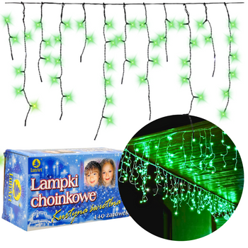 LAMPKI CHOINKOWE SOPLE ZIELONE 140 ŻARÓWEK  LUNA ART