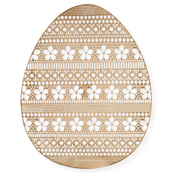 PODKŁADKA NA STÓŁ ZŁOTA KSZTAŁ JAJKA 32x39cm