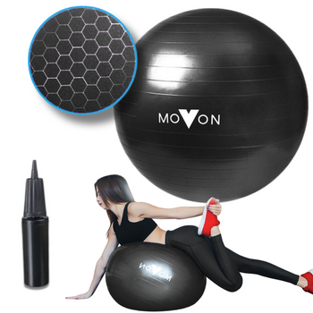 PIŁKA FITNESS 55CM CZARNA