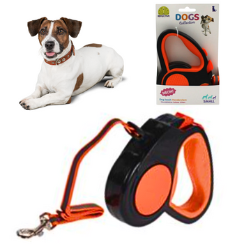 POMARAŃCZOWA SMYCZ DLA PSA SMALL 50CM+2.5M