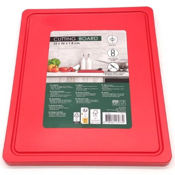 DESKA DO KROJENIA 32X26X1,8CM - CZERWONA