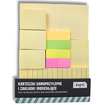 ZESTAW KARTECZEK SAMOPRZYLEPNYCH I ZAKŁADEK INDEKSUJĄCYCH KAYET
