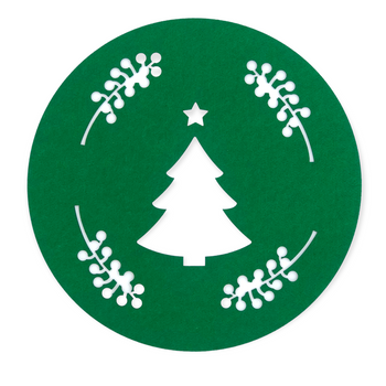 PODKŁADKA ŚWIĄTECZNA 2SZT. ZIELONA XFM534-12