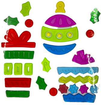 NAKLEJKI ŻELOWE NA OKNO ŚWIĄTECZNE PREZENTY