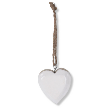 ZAWIESZKA SERDUSZKO DREWNIANE - LAKIEROWANE BIAŁYM