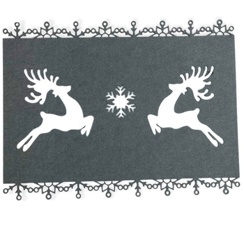 PODKŁADKA ŚWIĄTECZNA 2SZT. SZARA XFM534-23