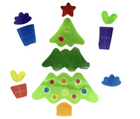 OZDOBY ŚWIĄTECZNE NA OKNO CHOINKA Z BomBKAMI XST510-5