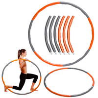HULA HOOP Obręcz fitness 1,2 kg MOVON SZARO-POMARAŃCZOWE
