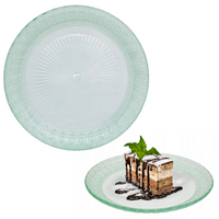 TALERZYK SZKLANY ZIELONY DESEROWY 20CM