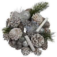 MAŁY WIENIEC ŚWIĄTECZNY BIAŁY 25CM