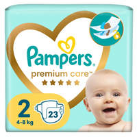 PAMPERS PREMIUM CARE COUCHE BEBE T2 4-8KG 23PCS