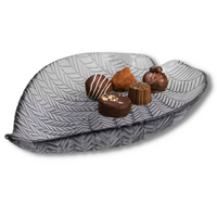 PATERA LIŚĆ CZARNY/GRAFIT 22X16CM 