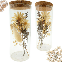 SUSZONA DEKORACJA W SZKLANYM SŁOIKU GIPSÓWKA BEŻOWY KWIATEK 