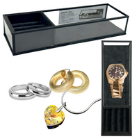 SZKATUŁKA SZKLANA CZARNA 9x28x5cm