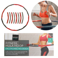 SPIRIT OF COLOURS HULA HOOP 95CM SZARY Z CZERWONYM
