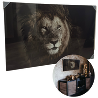 DEKORACJA ŚCIENNA SZKLANA 35x57cm LEW