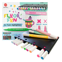 PODWÓJNE ZAKREŚLACZE DECOTIME FLUOR FUN 12EL. 