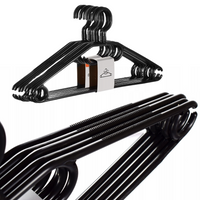 LIVARNO ZESTAW PLASTIKOWYCH WIESZAKÓW 10 SZTUK CZARNE