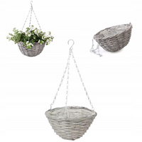 KOSZYK DONICZKA OSŁONKA NA KWIATY ODCIEŃ SZAROŚCI