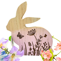 DREWNIANY RÓŻOWY ZAJĄCZEK