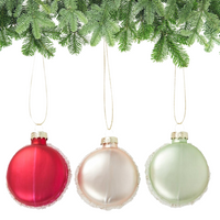 SZKLANE ZAWIESZKI ŚWIĄTECZNE 3SZT. MAKARONIKI