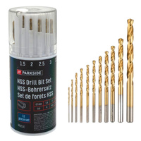 ZESTAW WIERTEŁ HSS DO METALU PARKSIDE 11SZT