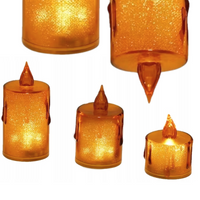 ŚWIECA LED ŚWIECZKA OZDOBNA 3 SZTUKI ZŁOTE