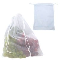 SIATKA WOREK OSŁONKA NA OWOCE WARZYWA 34x25 cm BIAŁA