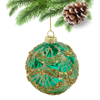 BOMBKA SZKLANA DIANA 8CM ZIELONA