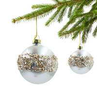 SREBRNA BOMBKA Z CEKINOWYM WIANKIEM