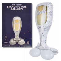 BALON FOLIOWY 86CM KIELISZEK SZAMPANA CHEERS