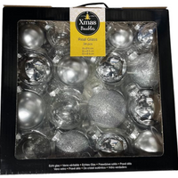 ZESTAW SREBRNYCH BOMBEK 34SZT. RÓŻNE WIELKOŚCI