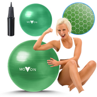 PIŁKA FITNESS ZIELONA 65CM + POMPKA