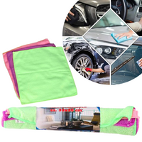 ZESTAW 3 ŚCIERECZEK Z MIKROFIBRY 30X30CM ZIELONY RÓŻOWY FIOLETOWY