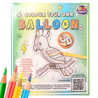 BALON DO KOLOROWANIA 3D PAPUGA