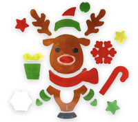 OZDOBY ŚWIĄTECZNE NA OKNO RENIFER XST510-4