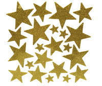 OZDOBY ŚWIĄTECZNE NA OKNO GWIAZDKI BŁYSZCZĄCE ZŁOTE XST510-20