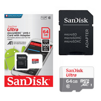SANDISK ULTRA MICROSDXC UHS-I CARD WITH ADAPTER KARTA PAMIĘCI 64GB 80MB/S