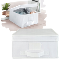 LIVARNO HOME BIAŁY ORGANIZER PUDEŁKO Z PRZYKRYWKĄ 29 X 27 X 14 CM