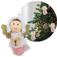 ZAWIESZKA CHOINKOWA Z RÓŻOWYM ANIOŁKIEM 12 CM