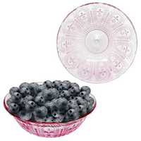 MISECZKA SZKLANA RÓŻOWA 13CM