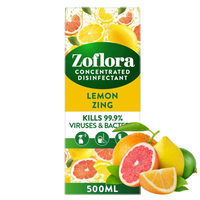 KONCENTRAT CZYSZCZĄCY ZOFLORA 500ML CONCENTRATED DISINFECTANT LEMON ZING