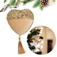 SERCE BEŻOWE Z FRĘDZLEM