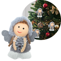 ZAWIESZKA CHOINKOWA Z SZARYM ANIOŁKIEM 12 CM