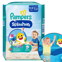 PIELUSZKI PAMPERS SPLASHERS ROZMIAR 3-4 12 SZT.