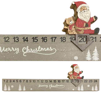 KALENDARZ ADWENTOWY ODLICZANIE DO ŚWIĄT 38X9,5CM STOJĄCY