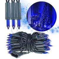 LAMPKI CHOINKOWE ŻARÓWKOWE 100 Z DODATKOWYM GNIAZDEM NIEBIESKIE