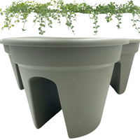 DONICA BALKONOWA NA BALUSTRADĘ 30CM OKRĄGŁA ZIELONA