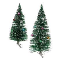 ZESTAW 2 CHOINEK Z KLIPSEM ZIELONE Z BOMBKAMI