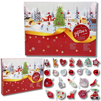 KALENDARZ ADWENTOWY Z BOMBKAMI CZERWONY